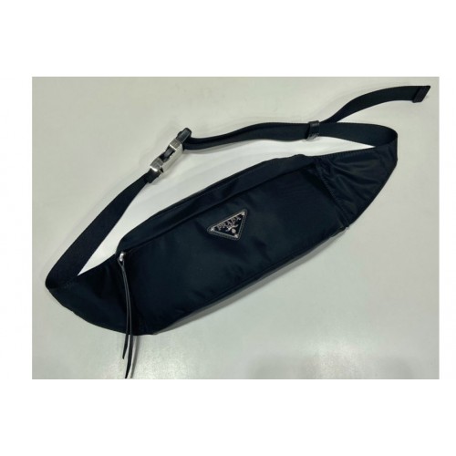Prada 2VL034 Re-Nylon and Saffiano leather belt bag On Black Nylon
