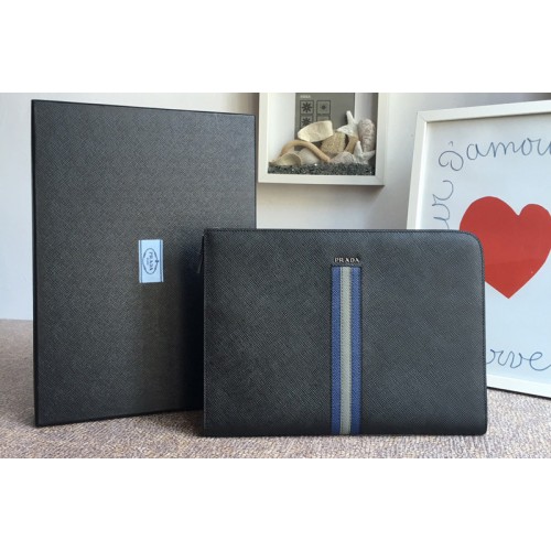 Prada 2VN003 Saffiano Leather Briefcase Bag in Black Saffiano leather Prada 2VN003 Saffiano Leather Briefcase Bag in Black Saffiano leather