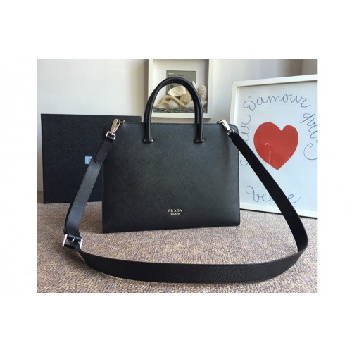 Prada 2VN006B Saffiano leather briefcase Black Saffiano Cuir leather Prada 2VN006B Saffiano leather briefcase Black Saffiano Cuir leather