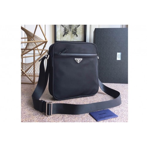 Prada 2VQ002 Men Shoulder Bag in Black Nylon