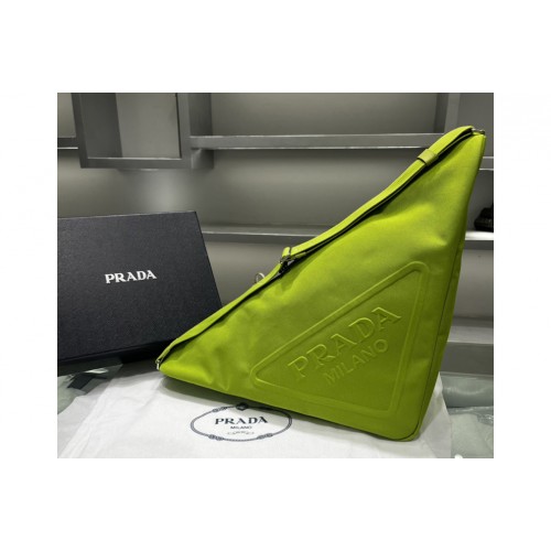 Prada 2VY007 Canvas Prada Triangle bag on Green Fabric Prada 2VY007 Canvas Prada Triangle bag on Green Fabric