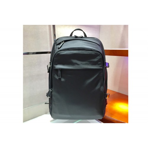 Prada 2VZ022 Technical fabric and Saffiano leather backpack Black Technical fabric