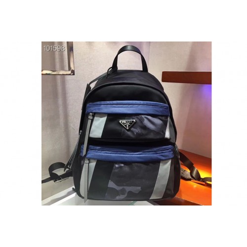 Prada 2VZ025 Printed technical fabric backpack Black Technical fabric Prada 2VZ025 Printed technical fabric backpack Black Technical fabric