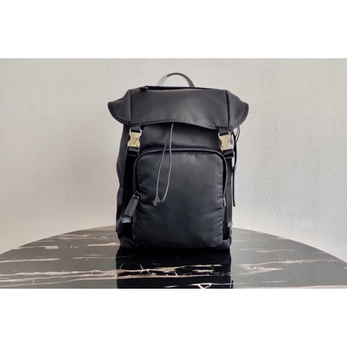 Prada 2VZ135 Nylon Backpack in Black Nylon Prada 2VZ135 Nylon Backpack in Black Nylon
