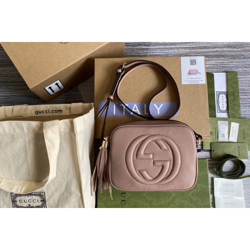 Gucci Soho small leather disco bag in Pink Leather