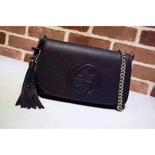 Gucci Soho Original Leather Shoulder Bag Black