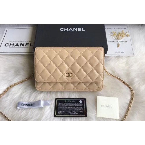 Chanel WOC Original Sheepskin Leather Flap Cross-body bags CF33814 Yellow Gold Chain