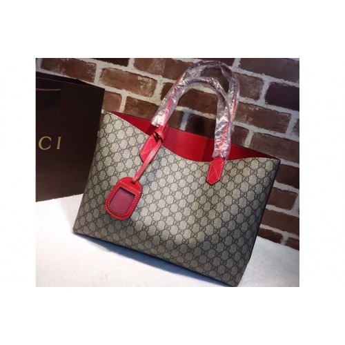Gucci Reversible Leather Tote Bags Red