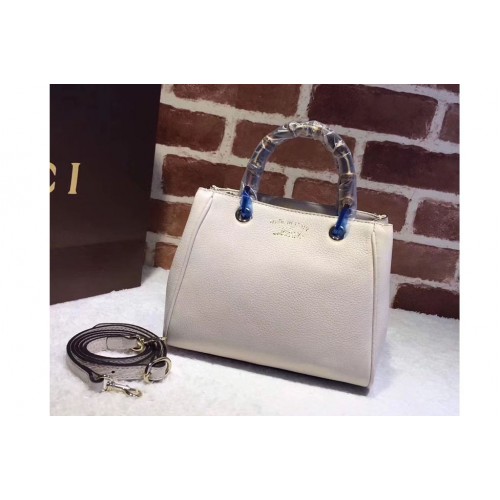 Gucci Bamboo Shopper mini Leather Top Handle Bags White Gucci Bamboo Shopper mini Leather Top Handle Bags White