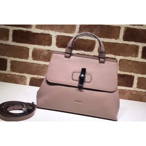 Gucci Bamboo Daily Leather Top Handle Bags Pink Gucci Bamboo Daily Leather Top Handle Bags Pink
