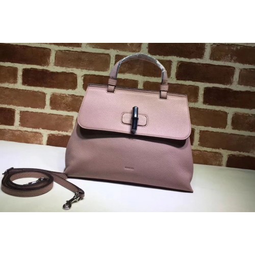 Gucci Bamboo Daily Leather Top Handle Bags Pink Gucci Bamboo Daily Leather Top Handle Bags Pink