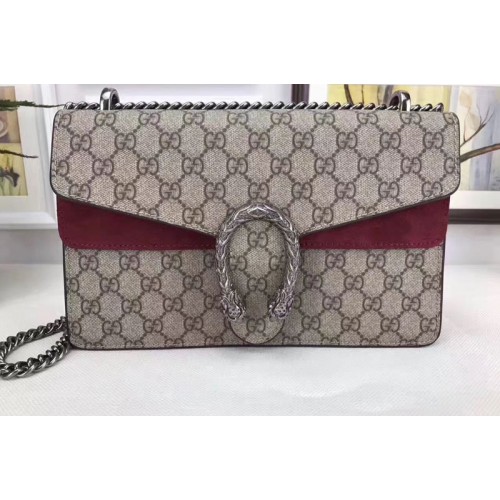 Gucci Medium Dionysus Canvas Shoulder Bag Red