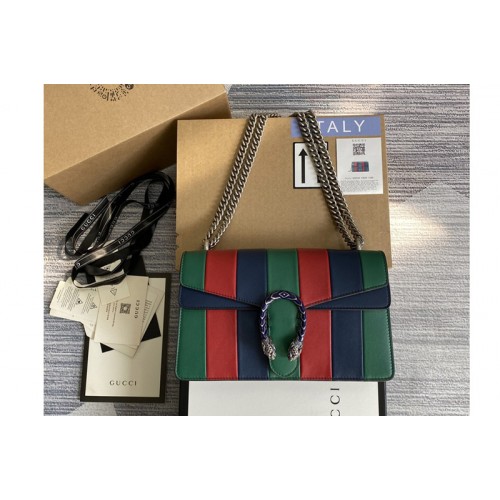 Gucci Dionysus leather shoulder bag in Green Blue Red Leather
