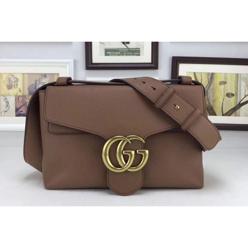 Gucci Marmont Leather Shoulder Bag Brown Gucci Marmont Leather Shoulder Bag Brown
