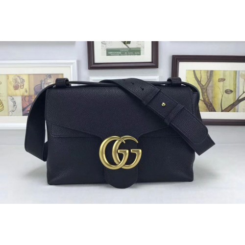 Gucci Marmont Leather Shoulder Bag Black Gucci Marmont Leather Shoulder Bag Black