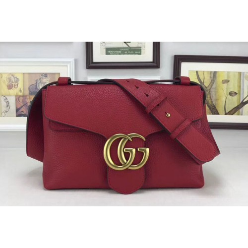 Gucci Marmont Leather Shoulder Bag Red Gucci Marmont Leather Shoulder Bag Red