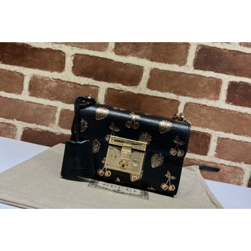 Gucci Padlock small berry shoulder bag in Black Leather Gucci Padlock small berry shoulder bag in Black Leather