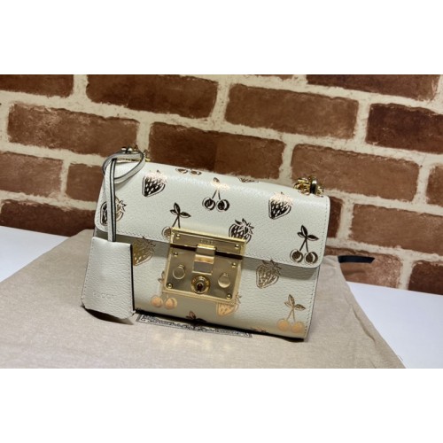 Gucci Padlock small berry shoulder bag in White Leather Gucci Padlock small berry shoulder bag in White Leather