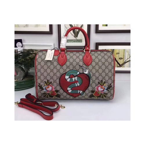 Gucci Limited Edition Supreme Top Handle Bag Red Gucci Limited Edition Supreme Top Handle Bag Red