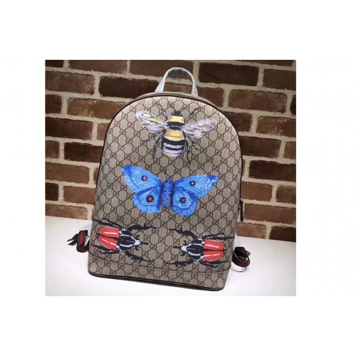 Gucci XL Butterfly Print Superme Canvas Backpack