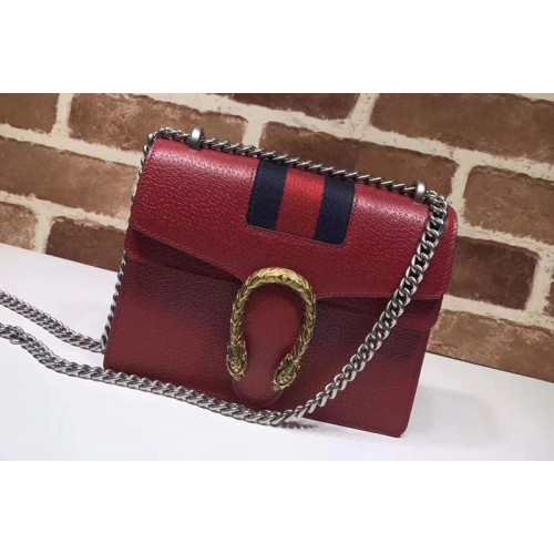 Gucci Dionysus Leather Mini Bag Red