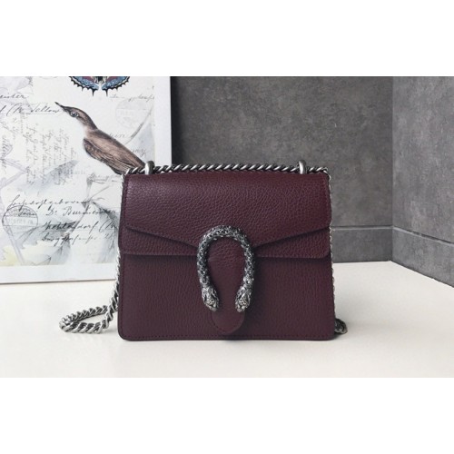Gucci Dionysus leather mini bag in Bordeaux Leather