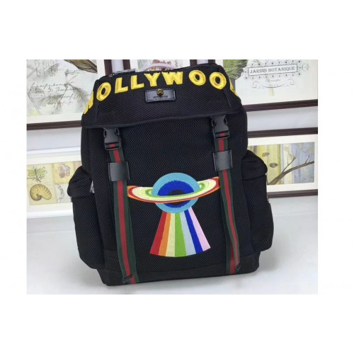 Gucci Mesh backpack with embroidery Bags Black