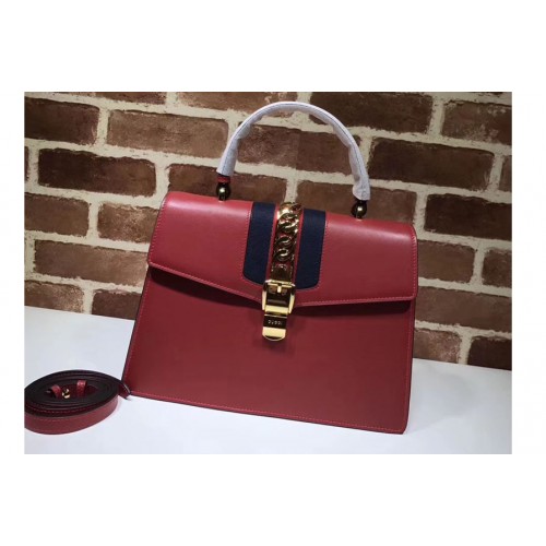 Gucci Sylvie leather top handle bags Red Gucci Sylvie leather top handle bags Red