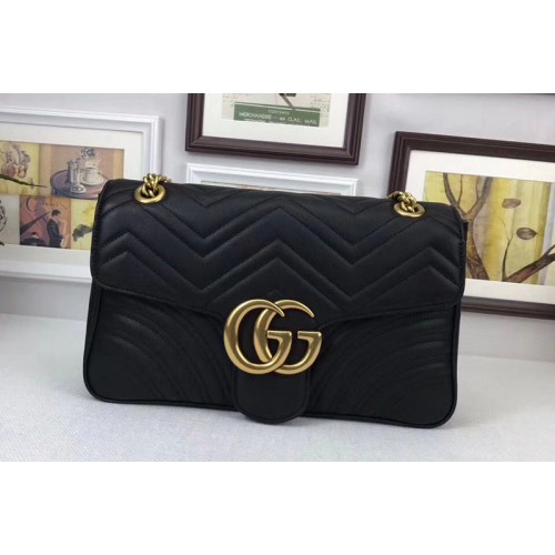 Gucci Marmont Matelasse Shoulder Bags Black Gucci Marmont Matelasse Shoulder Bags Black