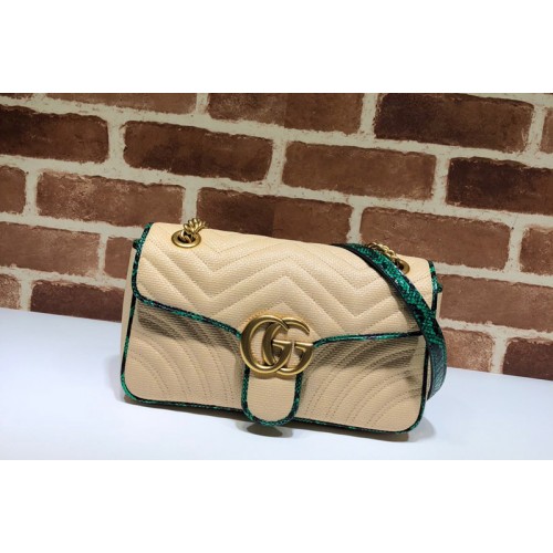 Gucci Marmont small shoulder bag in Green Python