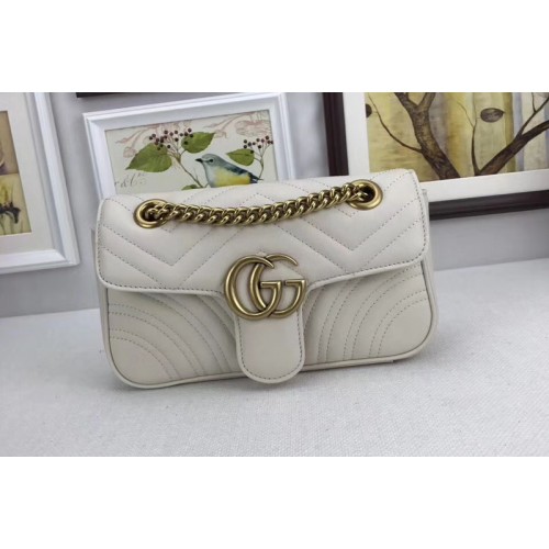 Gucci Now Marmont Mini Shoulder Bags White Gucci Now Marmont Mini Shoulder Bags White
