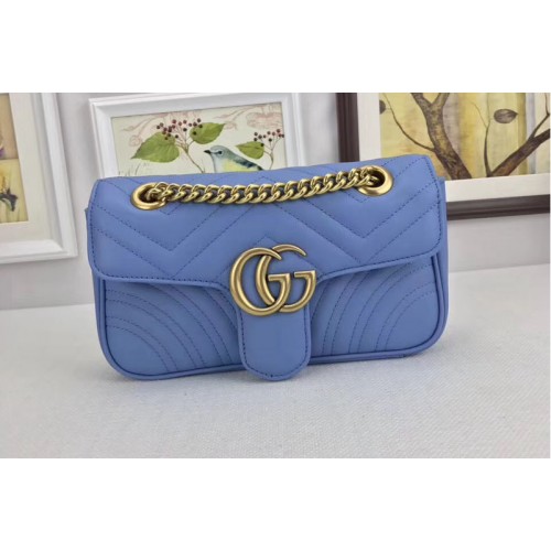 Gucci Now Marmont Mini Shoulder Bag Blue Gucci Now Marmont Mini Shoulder Bag Blue