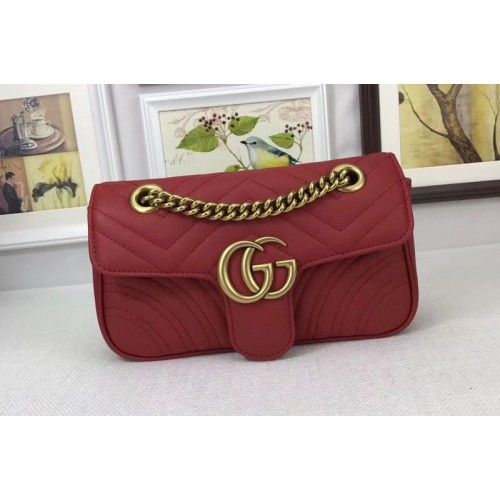 Gucci Now Marmont Mini Shoulder Bag Red