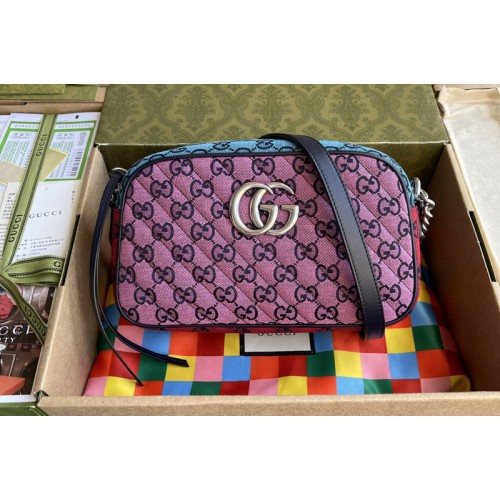 Gucci Marmont Multicolor small shoulder bag in Diagonal matelasse Multicolor canvas Gucci Marmont Multicolor small shoulder bag in Diagonal matelasse Multicolor canvas