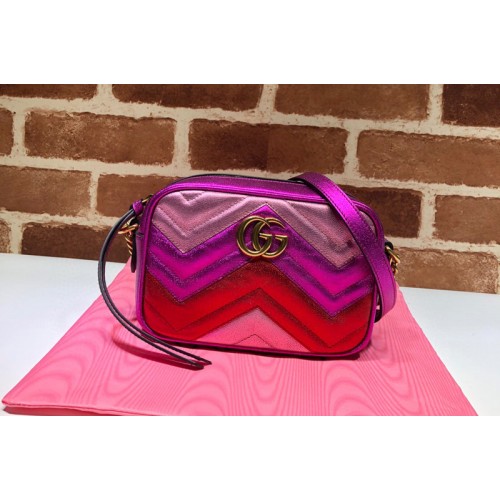 Gucci Marmont matelasse mini bag in Rose Red Purple Leather Gucci Marmont matelasse mini bag in Rose Red Purple Leather
