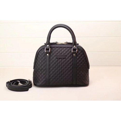 Gucci Signature Leather Top Handle Bag Black Gucci Signature Leather Top Handle Bag Black