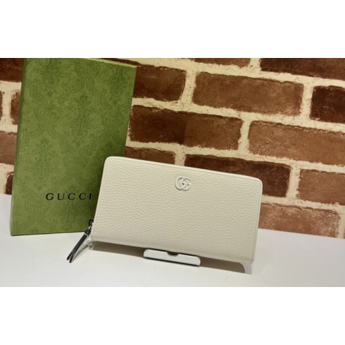 Gucci Marmont zip around wallet in White leather Gucci Marmont zip around wallet in White leather