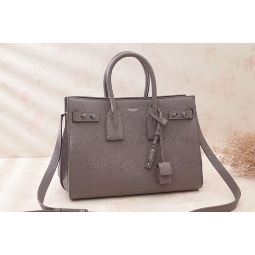 YSL Sac De Jour Souple Bag Grained Leather Grey YSL Sac De Jour Souple Bag Grained Leather Grey