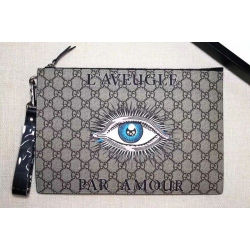 Gucci Eyes Print Supreme Pouch