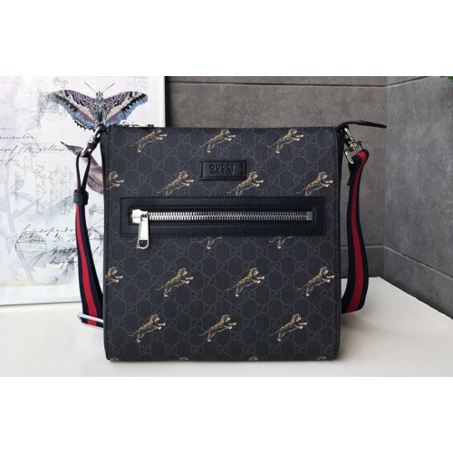 Gucci Bestiary messenger Bags with tigers Black grey Supreme canvas Gucci Bestiary messenger Bags with tigers Black grey Supreme canvas