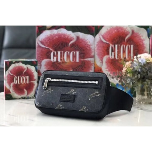 Gucci Soft Supreme tigers belt bag Black Gucci Soft Supreme tigers belt bag Black
