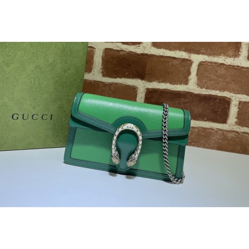 Gucci Dionysus super mini bag in Green leather