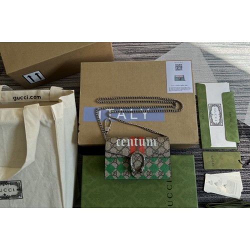 Gucci Dionysus super mini bag in Supreme canvas with rhombus print