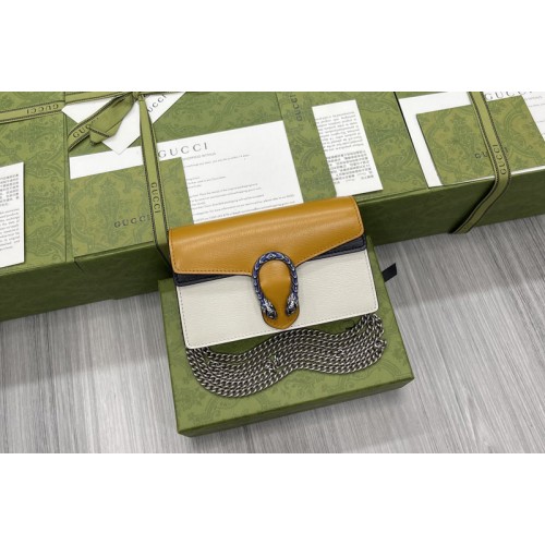 Gucci Dionysus super mini bag in Burnt orange and white grainy leather Gucci Dionysus super mini bag in Burnt orange and white grainy leather