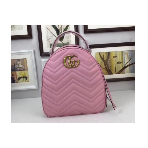 Gucci Marmont Quilted Leather Backpack Pink Gucci Marmont Quilted Leather Backpack Pink