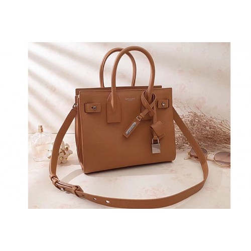 YSL Medium Sac De Jour Souple Bag Grained Leather Tan