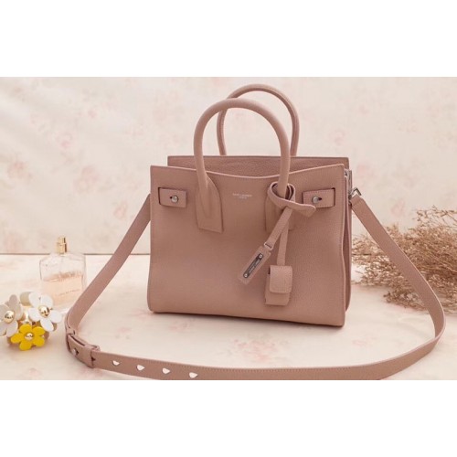 YSL Sac De Jour Baby In Pink Grained Leather