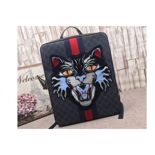 Gucci Supreme backpack with Angry Cat Gucci Supreme backpack with Angry Cat