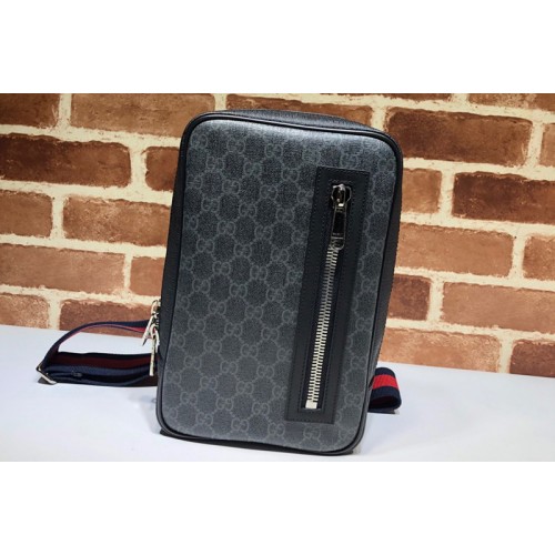 Gucci Black belt bag in Black grey soft Supreme