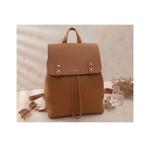 YSL Sac De Jour Backpack Grained Leather Tan